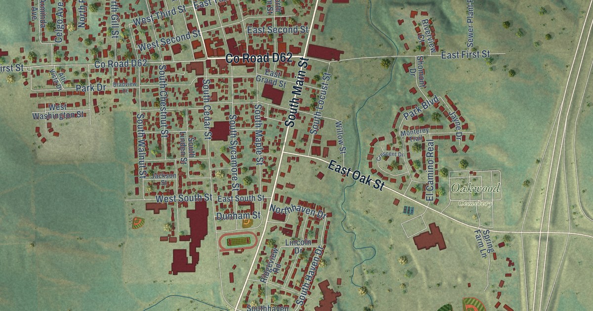 Map of Monticello, Iowa in 2026