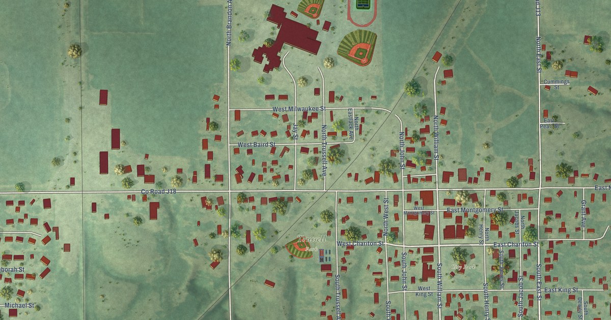 Map of Moravia, Iowa in 2026