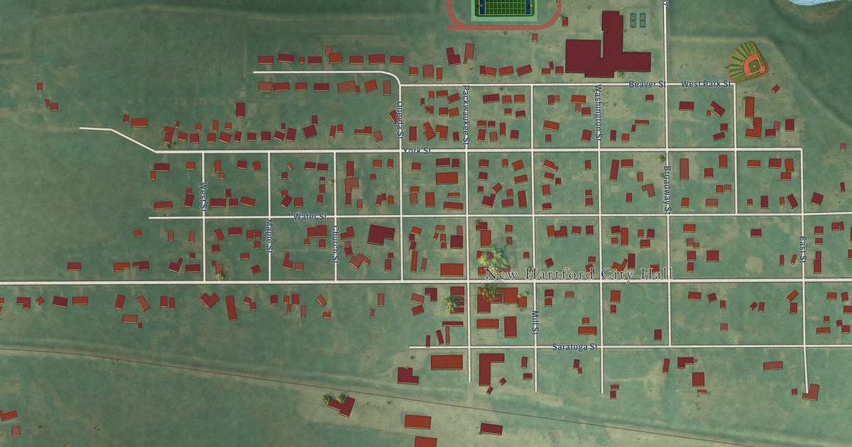Map of New Hartford, Iowa in 2026