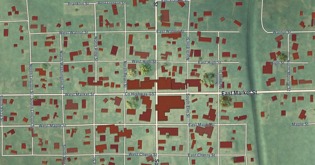 Map of New Sharon, Iowa in 2026