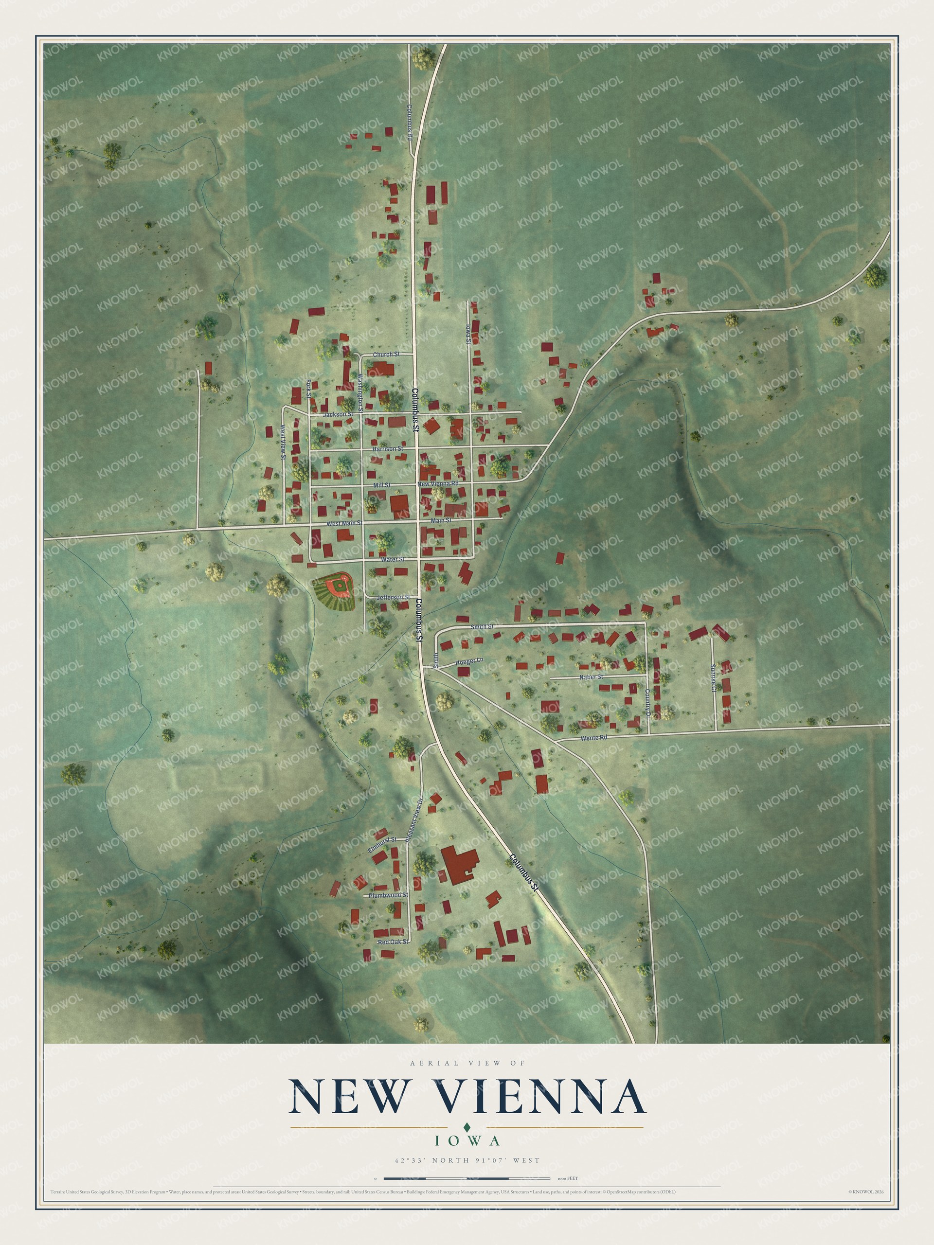Watermarked full-map preview of New Vienna, Iowa