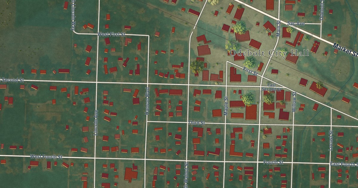 Map of Odebolt, Iowa in 2026