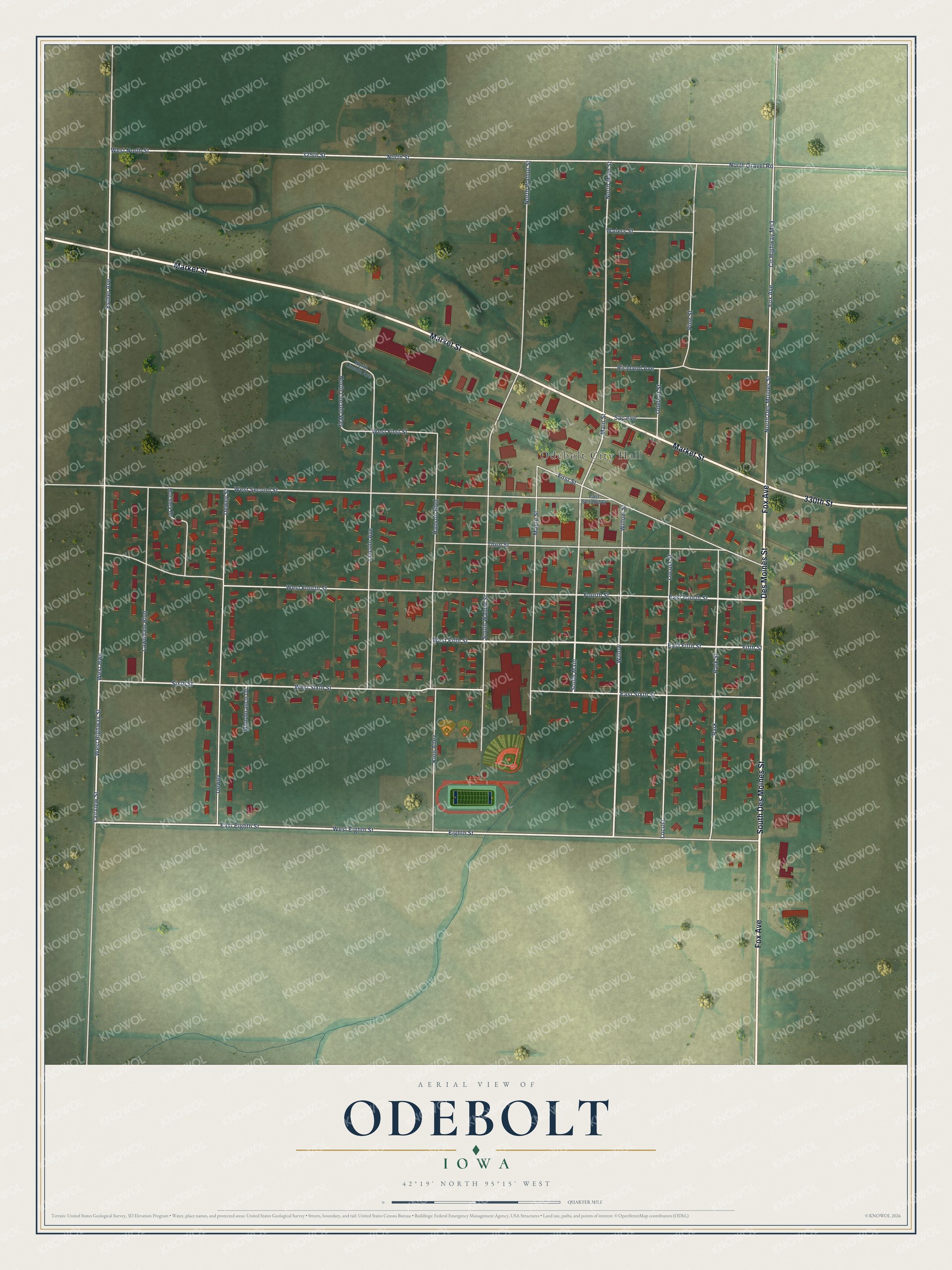 Watermarked full-map preview of Odebolt, Iowa