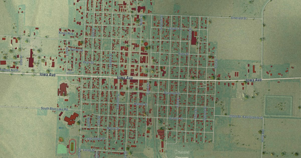 Map of Onawa, Iowa in 2026