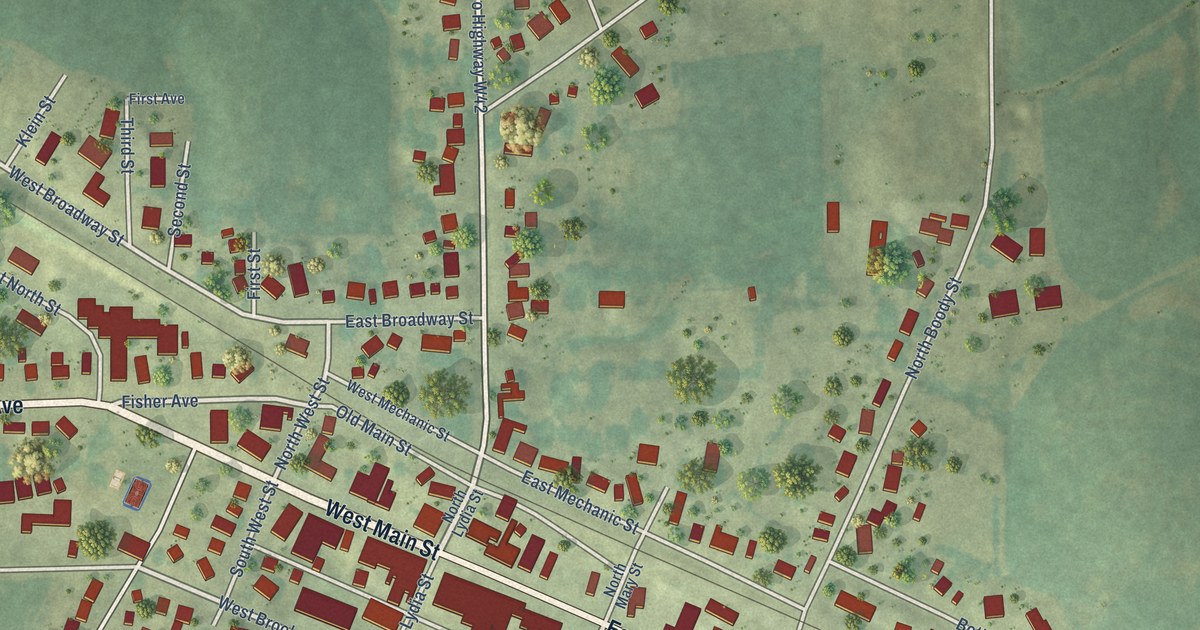 Map of Ossian, Iowa in 2026