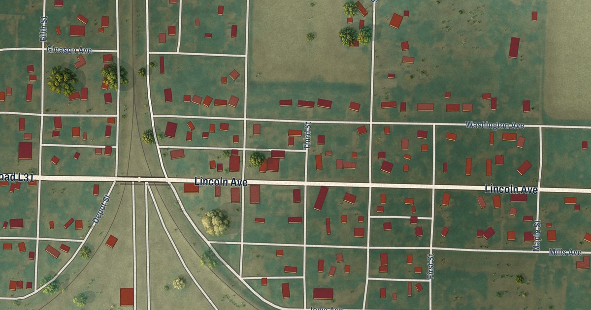 Map of Pacific Junction, Iowa in 2026