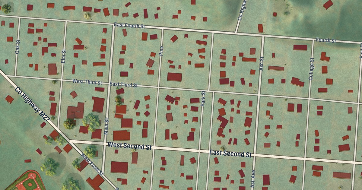 Map of Peterson, Iowa in 2026