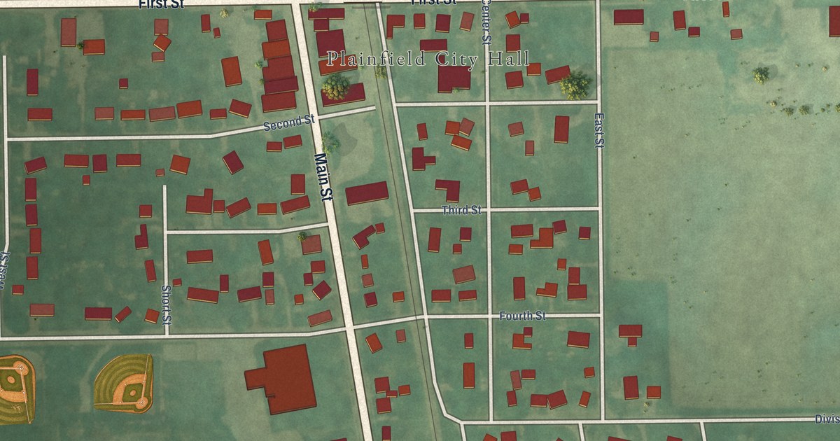 Map of Plainfield, Iowa in 2026