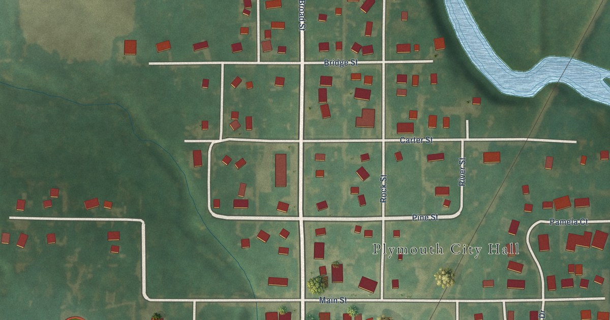 Map of Plymouth, Iowa in 2026