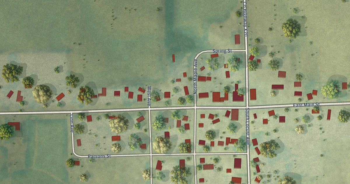 Map of Prairieburg, Iowa in 2026