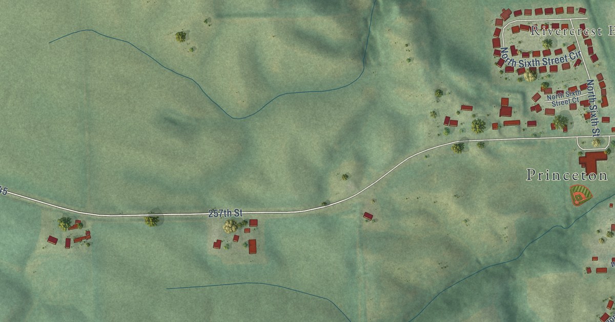 Map of Princeton, Iowa in 2026