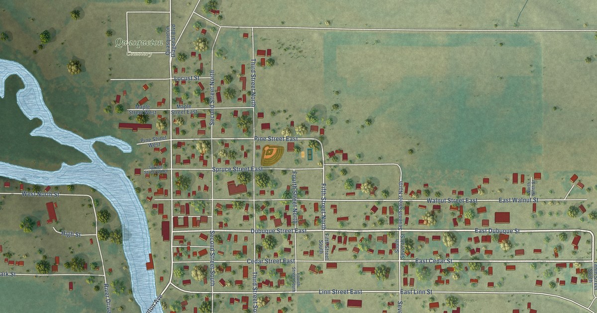 Map of Quasqueton, Iowa in 2026