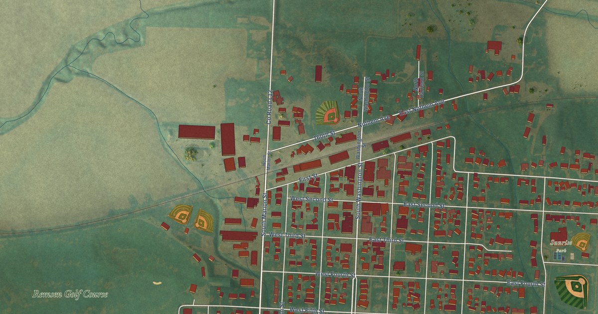 Map of Remsen, Iowa in 2026