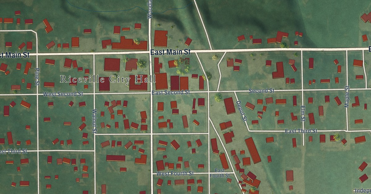 Map of Riceville, Iowa in 2026