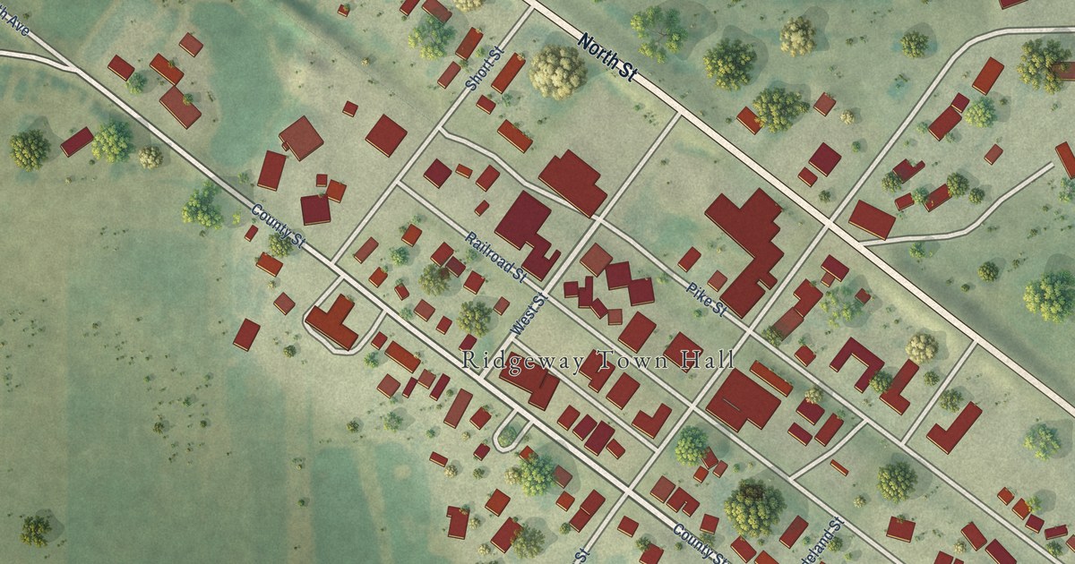 Map of Ridgeway, Iowa in 2026