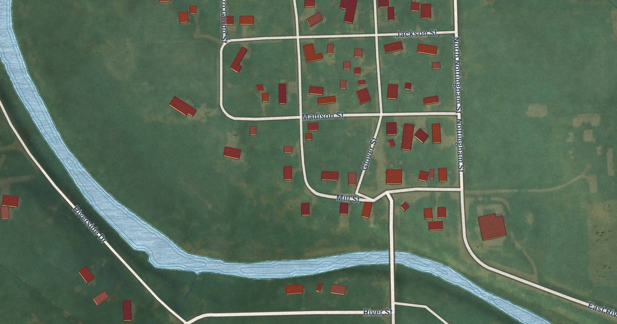 Map of Rock Falls, Iowa in 2026