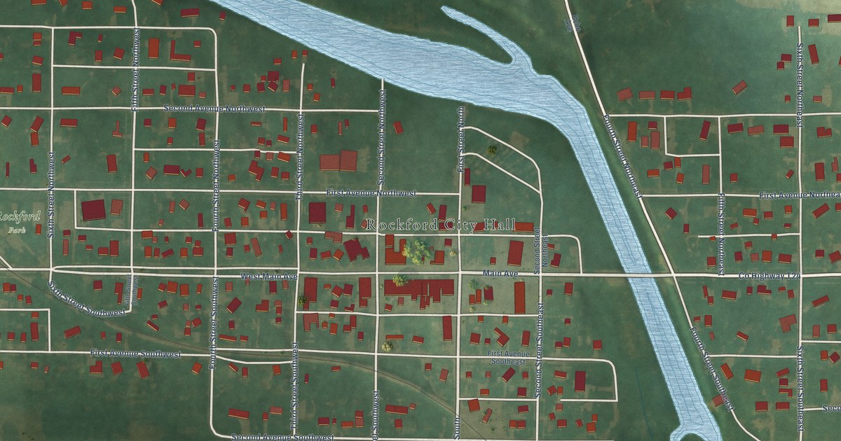 Map of Rockford, Iowa in 2026