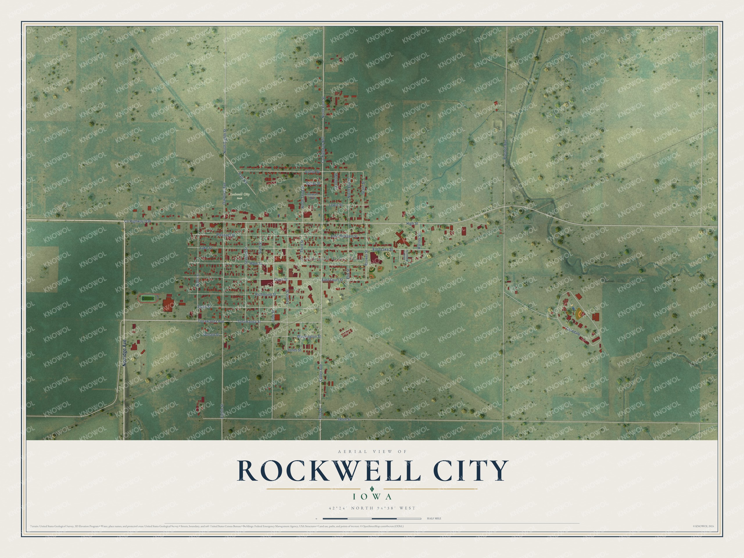 Watermarked full-map preview of Rockwell City, Iowa