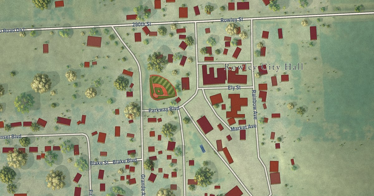 Map of Rowley, Iowa in 2026