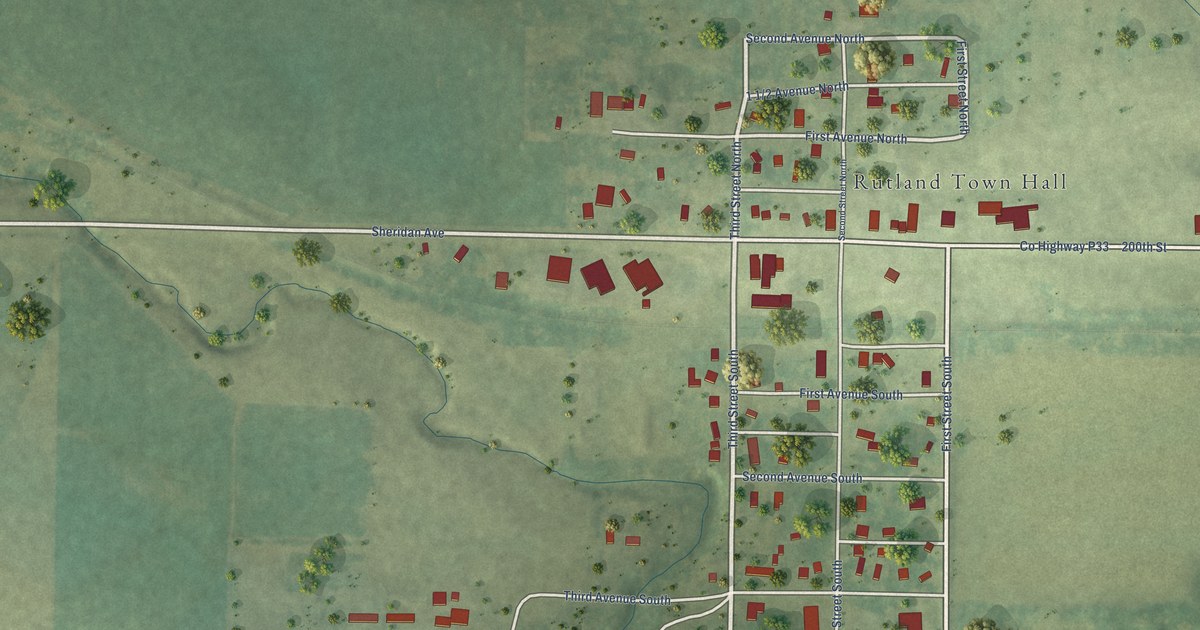 Map of Rutland, Iowa in 2026