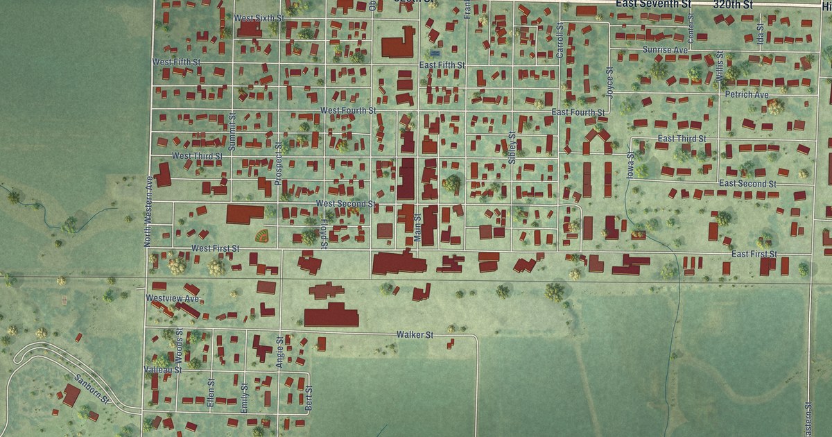Map of Sanborn, Iowa in 2026