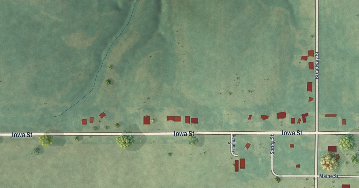 Map of Sandyville, Iowa in 2026