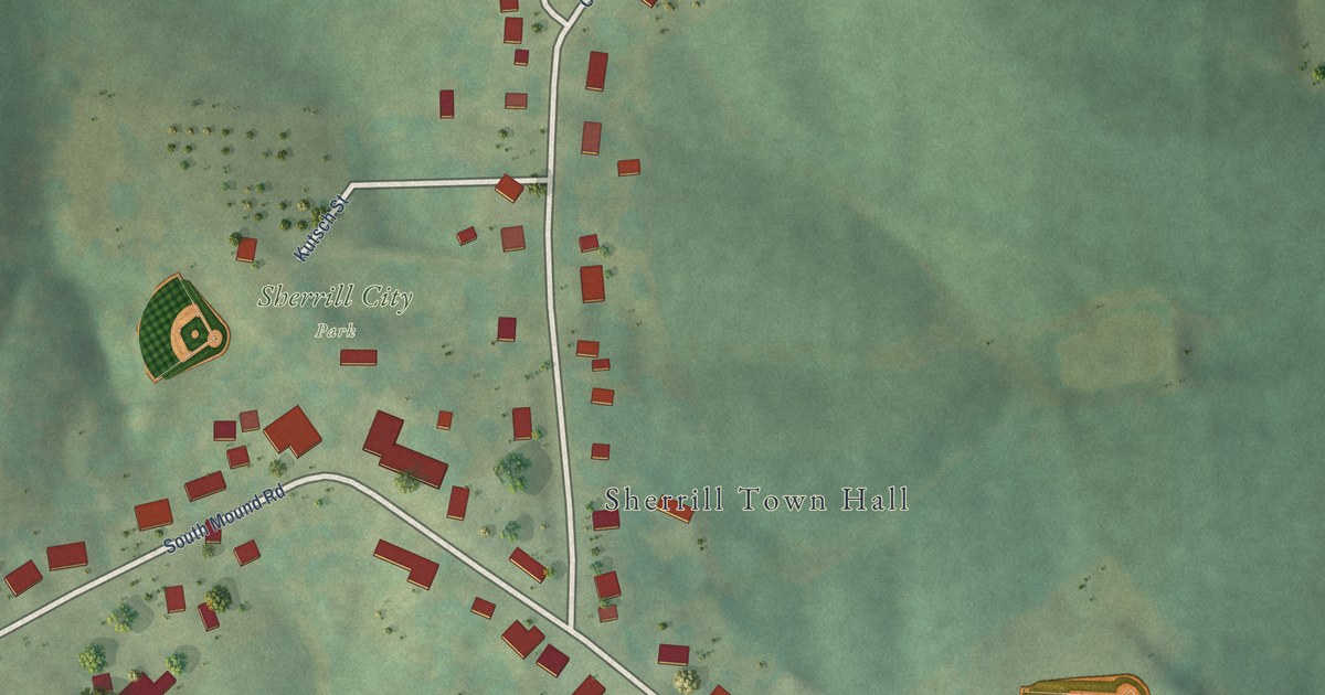 Map of Sherrill, Iowa in 2026