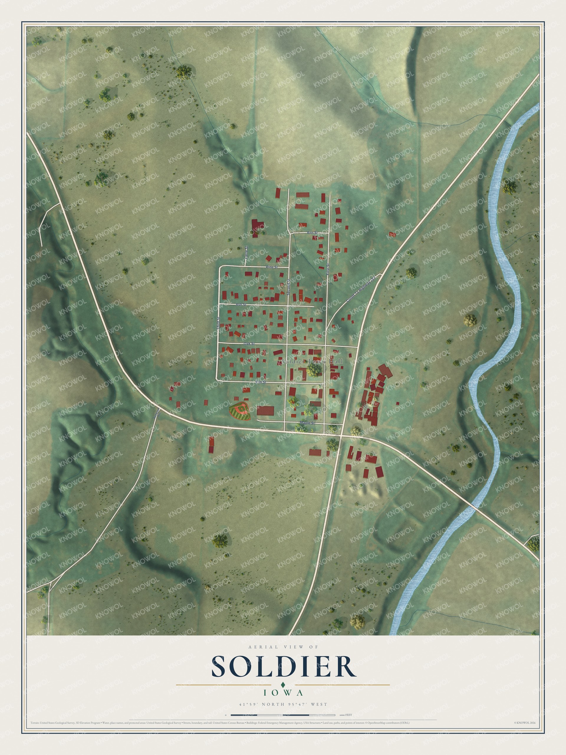 Watermarked full-map preview of Soldier, Iowa