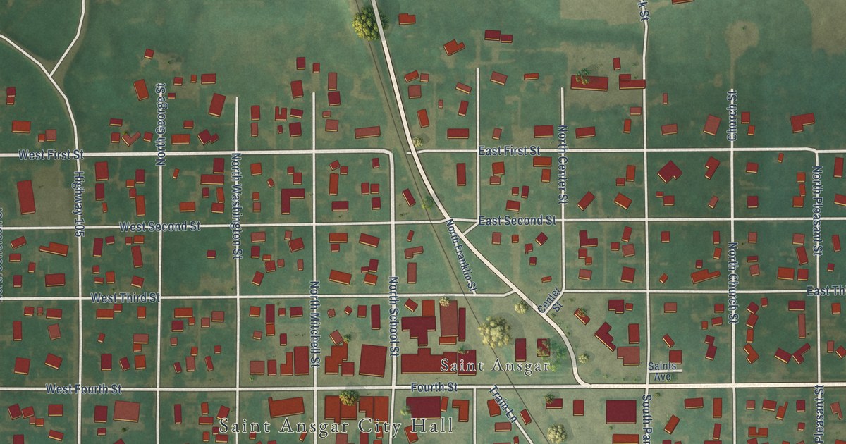 Map of St. Ansgar, Iowa in 2026