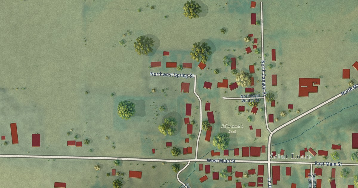 Map of St. Lucas, Iowa in 2026