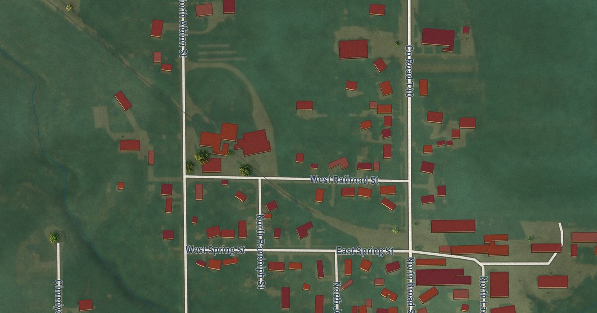 Map of Stacyville, Iowa in 2026