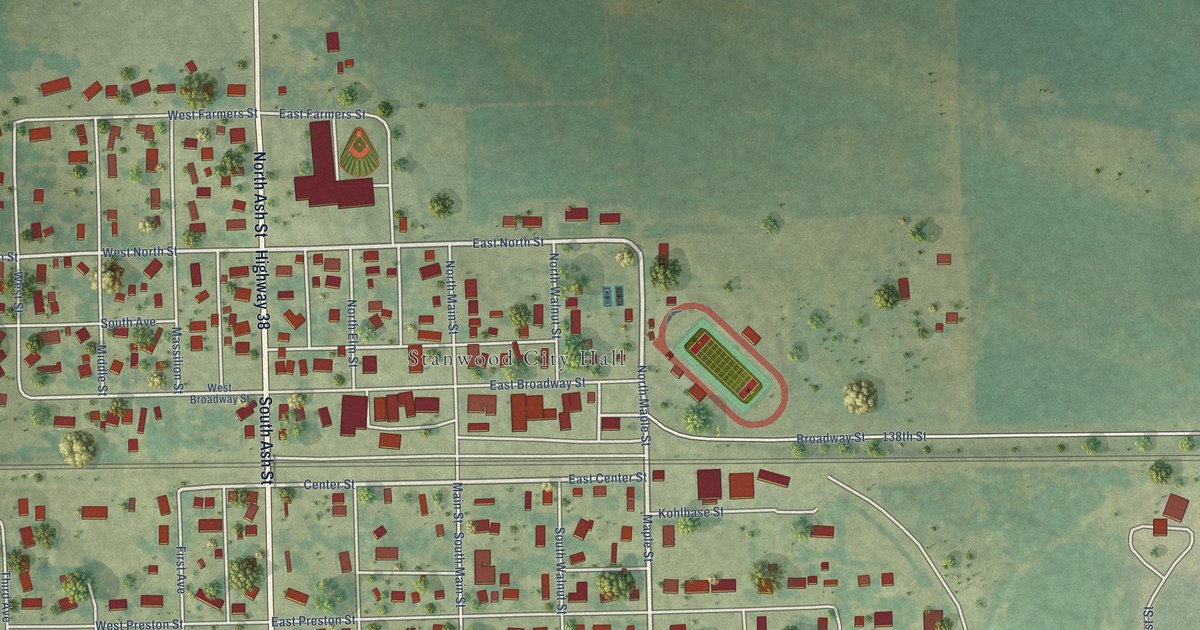 Map of Stanwood, Iowa in 2026