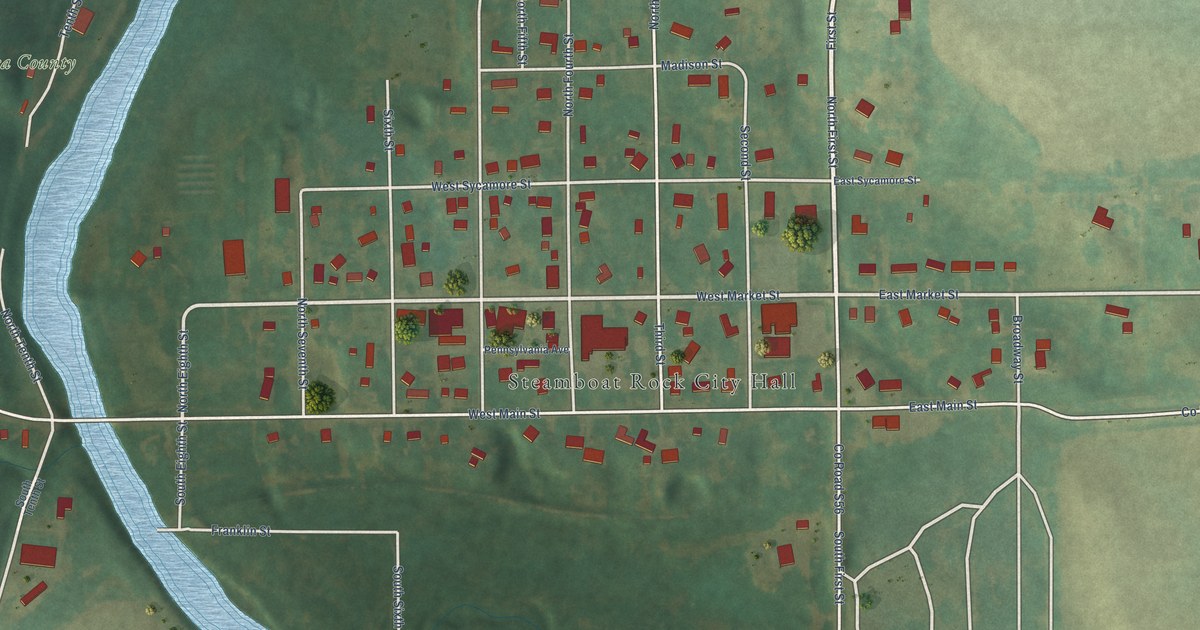 Map of Steamboat Rock, Iowa in 2026