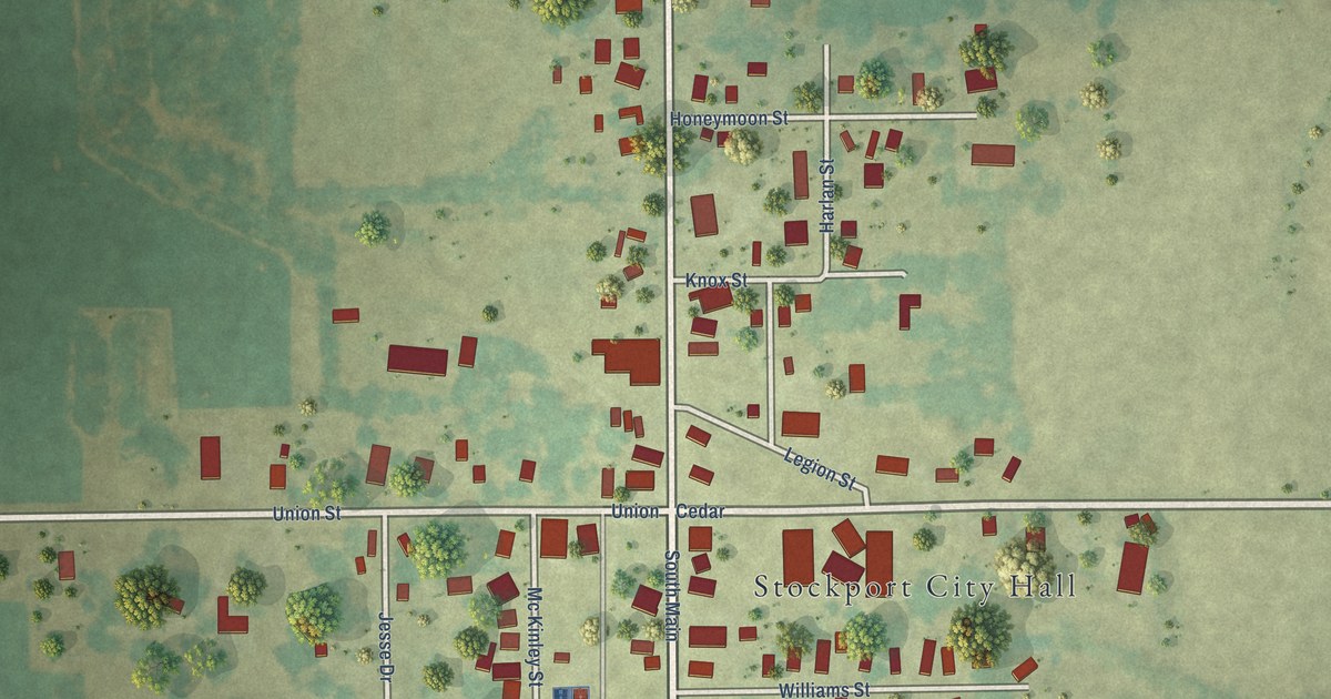 Map of Stockport, Iowa in 2026
