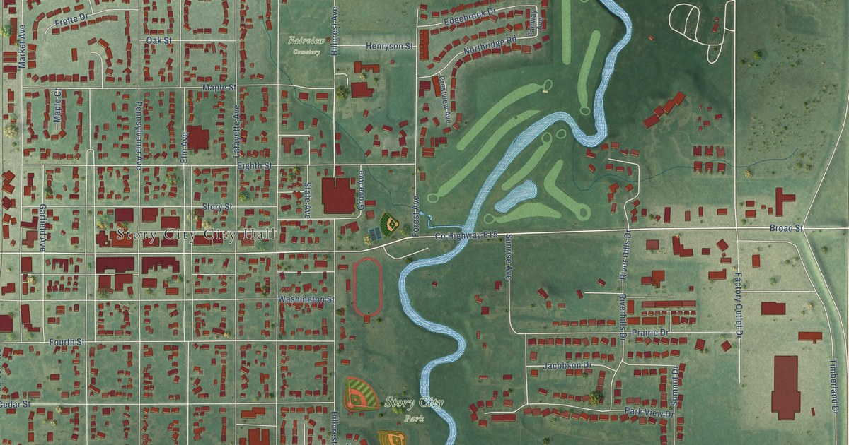 Map of Story City, Iowa in 2026