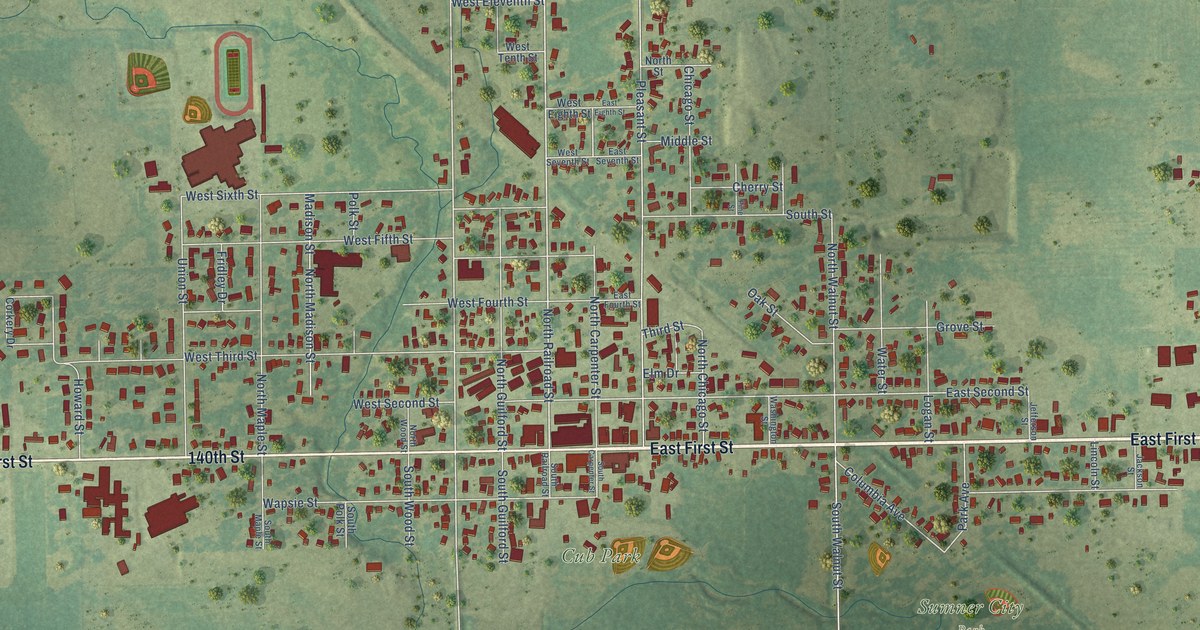Map of Sumner, Iowa in 2026
