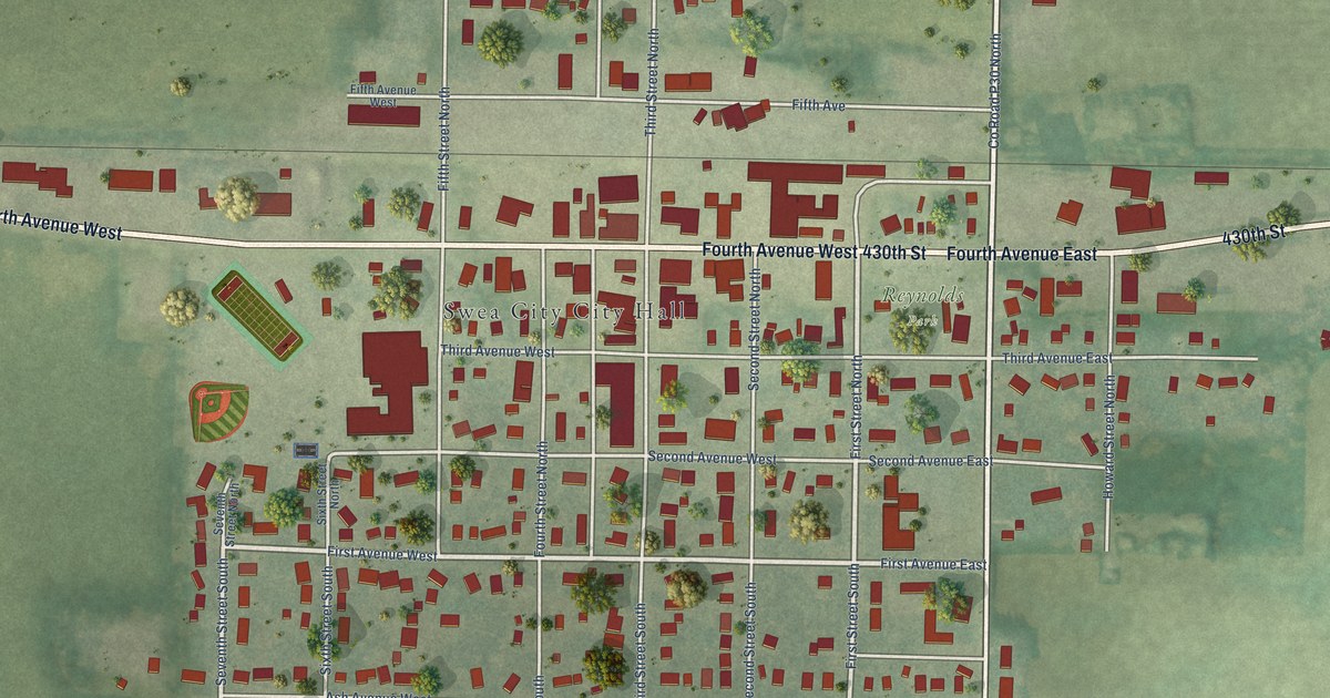 Map of Swea City, Iowa in 2026