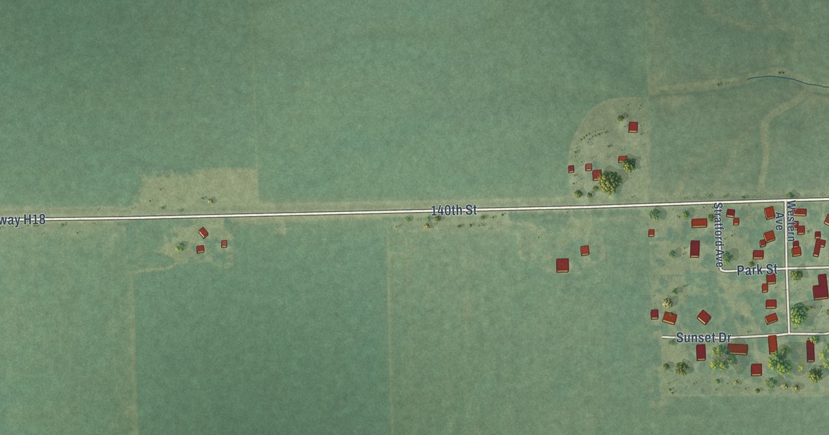 Map of Swedesburg, Iowa in 2026