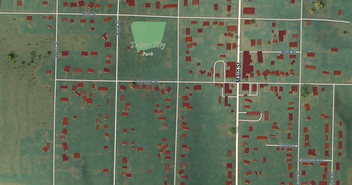 Map of Tabor, Iowa in 2026