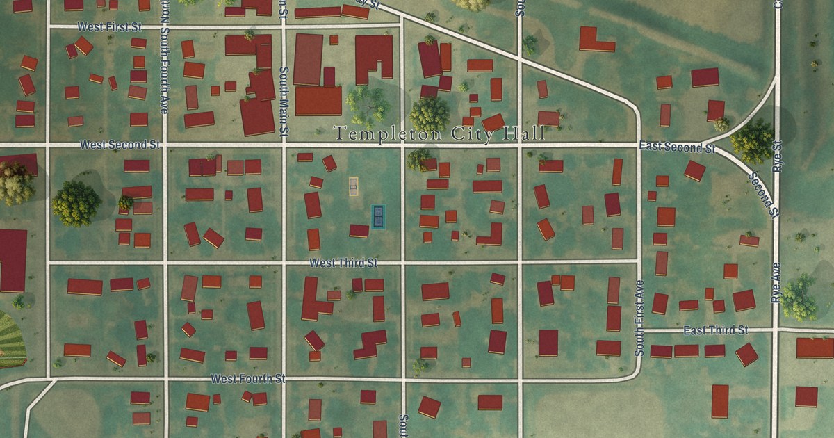 Map of Templeton, Iowa in 2026