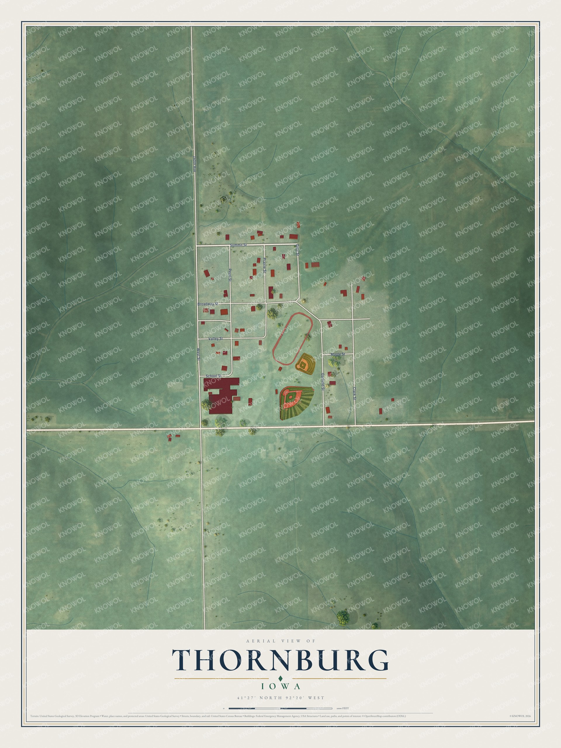 Watermarked full-map preview of Thornburg, Iowa