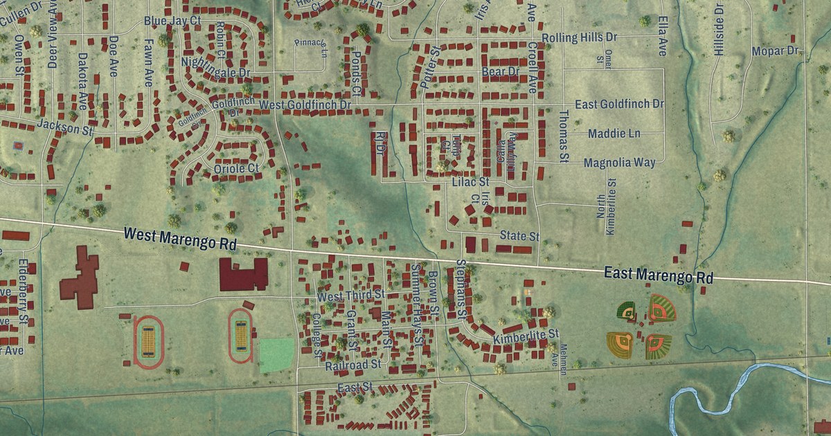 Map of Tiffin, Iowa in 2026