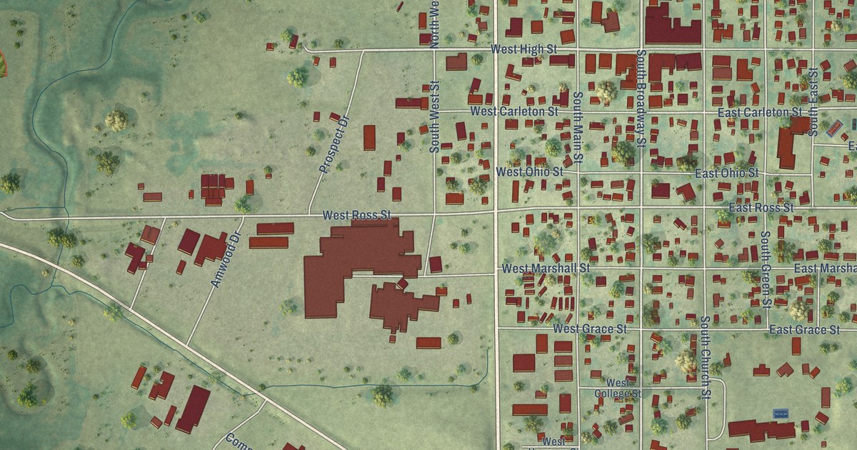 Map of Toledo, Iowa in 2026