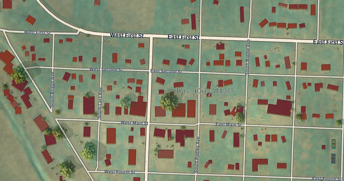 Map of Ute, Iowa in 2026