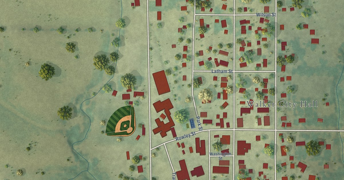 Map of Walker, Iowa in 2026