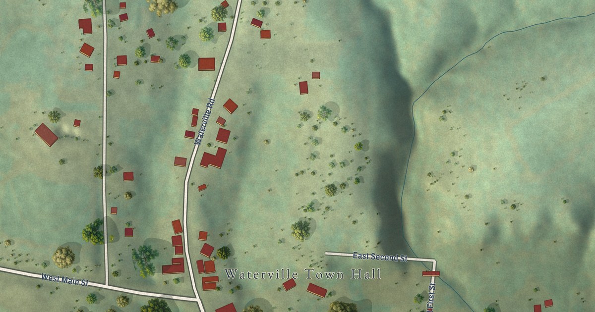 Map of Waterville, Iowa in 2026