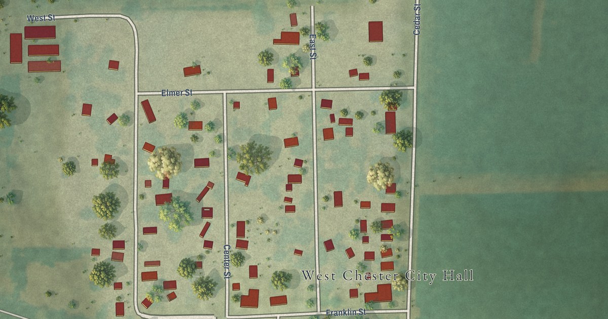Map of West Chester, Iowa in 2026