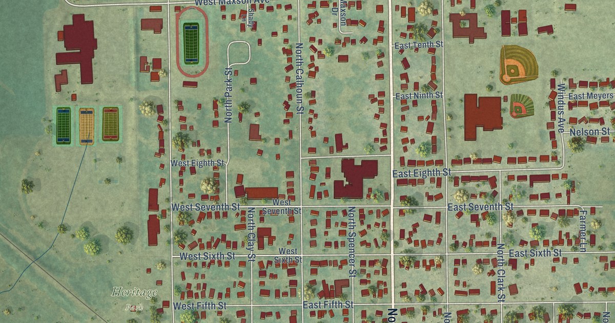 Map of West Liberty, Iowa in 2026