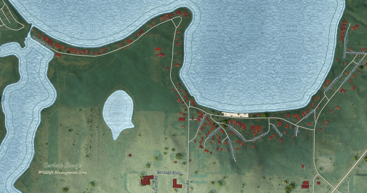 Map of West Okoboji, Iowa in 2026