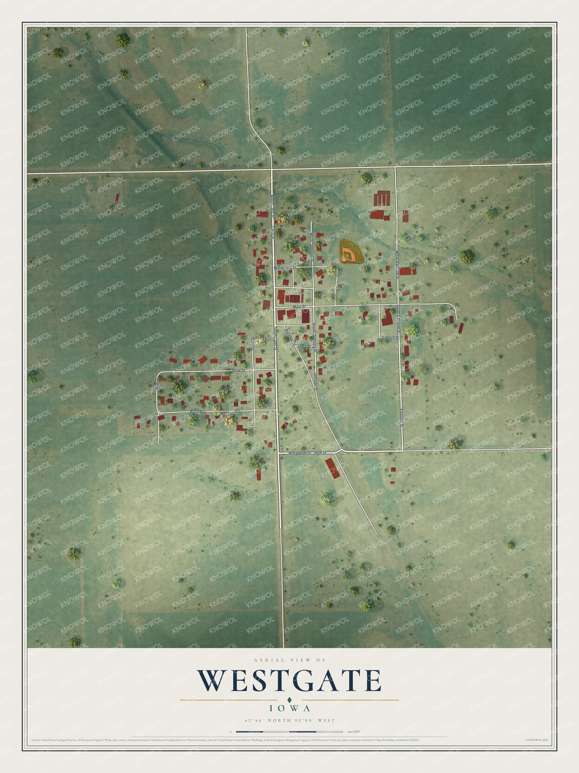 Watermarked full-map preview of Westgate, Iowa